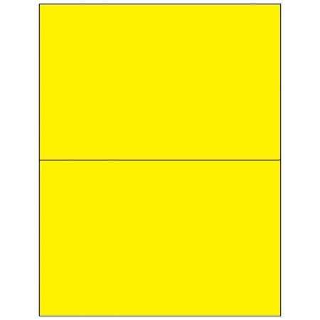 Bsc Preferred 8-1/2 x 5-1/2'' Yellow Removable Rectangle Laser Labels, 200PK BUY00027784